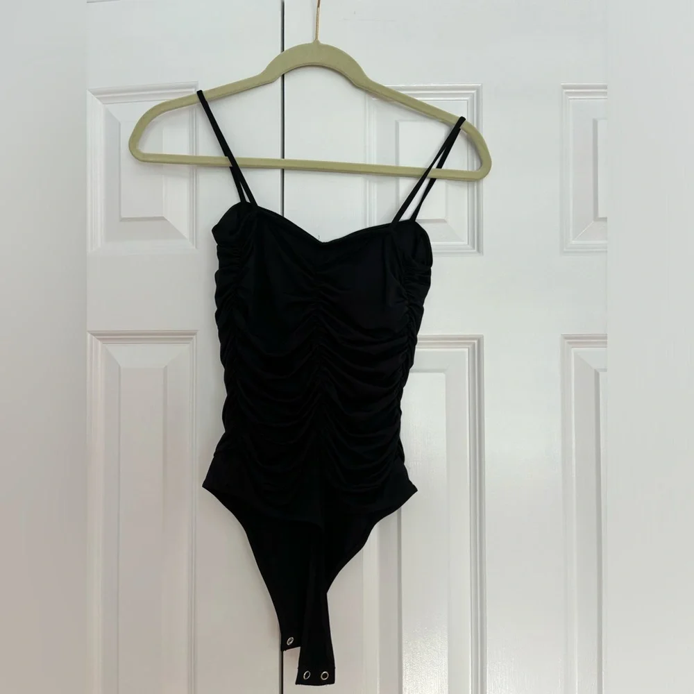 Express Black Body Contour Swimsuit - Picture 3 of 5